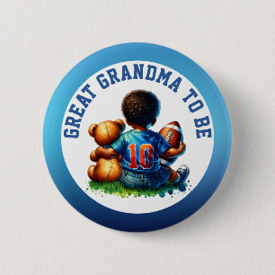 Football Baby Boy and Teddy Bear Oma zu sein Button