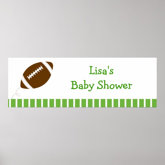 Football Baby Boy Personalisiert Banner Schild (Vorne)