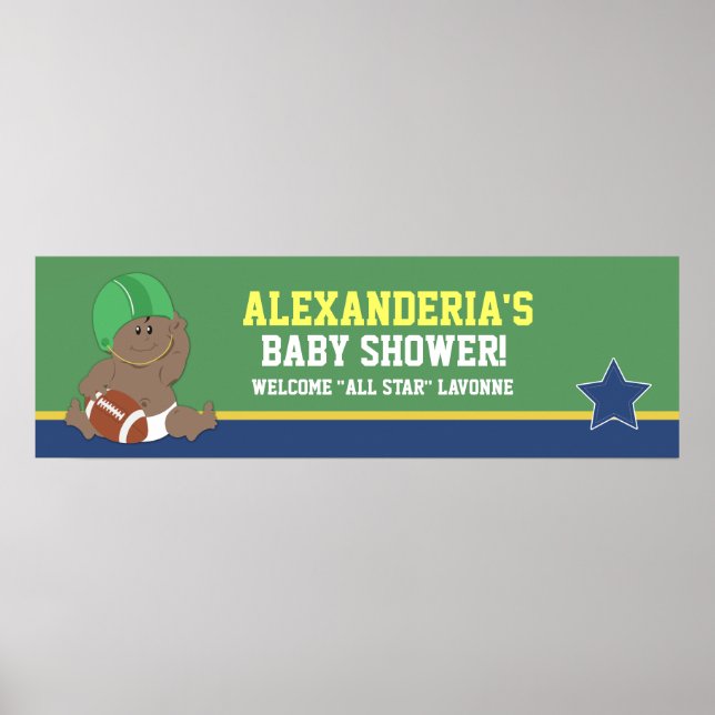 Football Baby Custom Baby Shooting Banner Print Poster (Vorne)