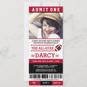 Football Baby Dusche Party lädt ein Einladung