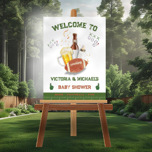 Football Baby Dusche Tailgate Paare Game Day Poster