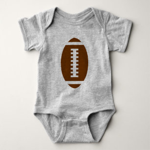 FOOTBALL BABY Gray   Front Football Graphic Strampler