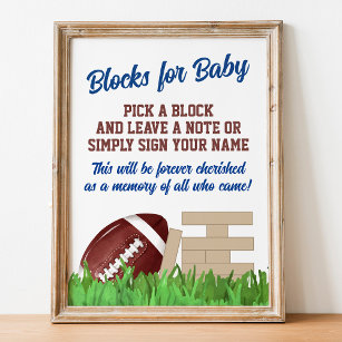 Football Baby Showblock für Baby-Zeichen Fotodruck