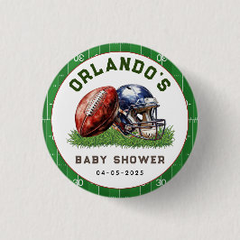 Football Baby Shower | A Little All Star Is On His Button