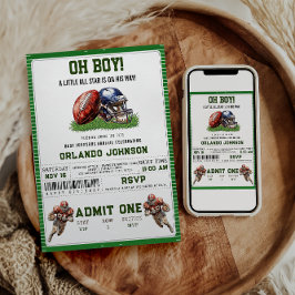 Football Baby Shower | A Little All Star Is On His Einladung