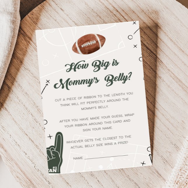 Football Baby Shower Wie Big Mommy's Bauchspiel (Football Sports Baby Shower How Big is Mommy's Belly Game)