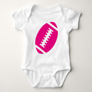 FOOTBALL BABY White Vorderer Hot Pink Football Strampler