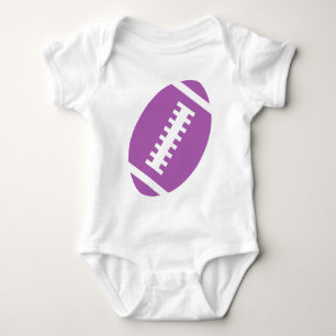 FOOTBALL BABY White Vorderer Lila Fußball Strampler