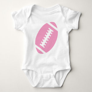 FOOTBALL BABY White   Vorderrosa Fußball Grafik Strampler