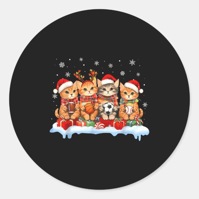 Football Baseball Basketball Player Funny Srt Chri Runder Aufkleber (Vorderseite)