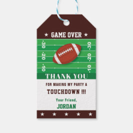Football Birthday Party Danke für Ihre Unterstützu Geschenkanhänger