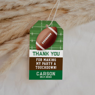Football Birthday Party Danke für Ihre Unterstützu Geschenkanhänger