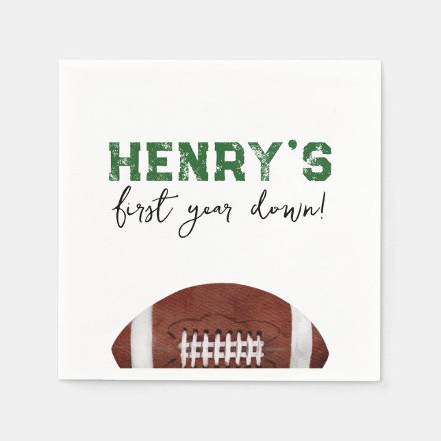 Football Birthday Party Napkin Serviette (Vorderseite)