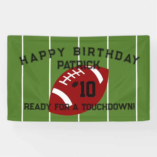 Football Birthday Party Personalisiert Banner (Horizontal)