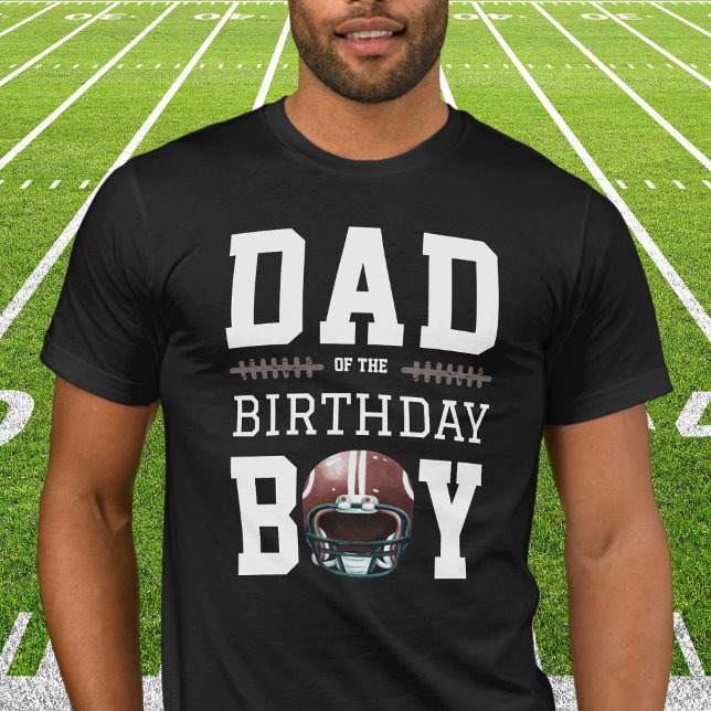 Football Birthday Party Vater T-Shirt (Dad of the Birthday Boy - First year down football party)