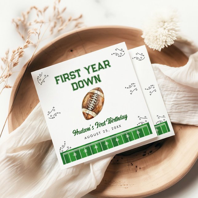 Football Birthday Party Welcome Sign Serviette (Von Creator hochgeladen)