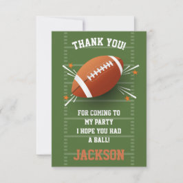Football Birthday Vielen Dank Dankeskarte