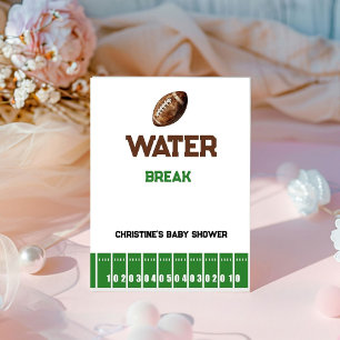 Football Boy Baby Dusche Wasser Break Schild