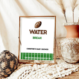 Football Boy Baby Dusche Wasser Break Schild