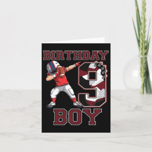 Football Boy Dabbing 9. Geburtstag Liebe Sneakers  Karte