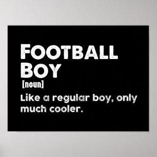 Football Boy Funny Definition Football Lover Poster