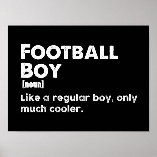 Football Boy Funny Definition Football Lover Poster (Vorne)