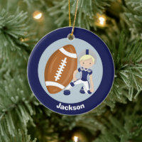 Football Boy Personalisiert Blonde Kinder Weihnach