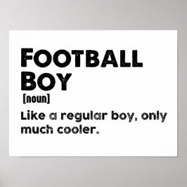 Football Boy Wörterbuch Definition Funny Poster