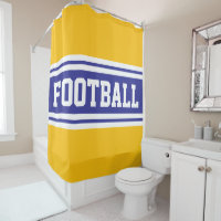 FOOTBALL Bright Blue White Orange Racing Streifen