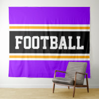 FOOTBALL Bright Lila Black Yellow Racing Streifen