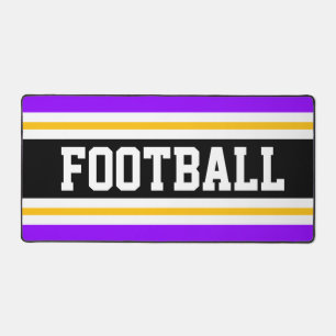 FOOTBALL Bright PurpleBlack Yellow Racing Streifen Schreibtischunterlage