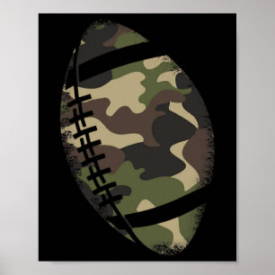 Football Camouflage Geschenke Uni Team Coach Camou Poster
