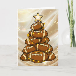 Football Christmas Tree Holiday Card Feiertagskarte