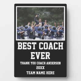 Football Coach Gifts From Team Player Photo Custom Fotoplatte