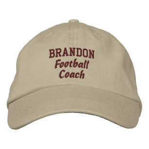 Football Coach Individuelle Name V18F Bestickte Baseballkappe