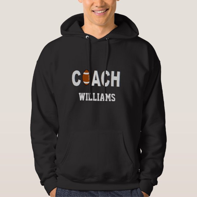 Football Coach Personalisiert Hoodie (Vorderseite)