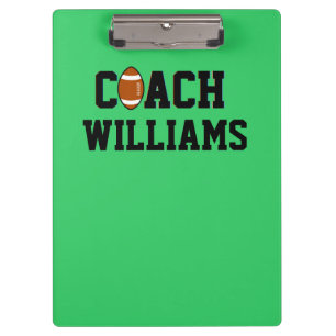 Football Coach Personalisiert Klemmbrett