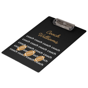 Football Coach Personalisiert Zwischenablage Klemmbrett