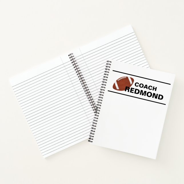 Football Coach Spiral Notebook Notizbuch (Innenseite)
