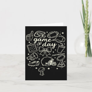 Football Coquette Bow Mama Game Day Karte