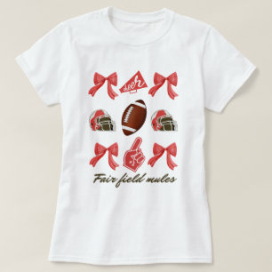 Football Coquette Bow Shirt, Coquette Ästhetik, T-Shirt