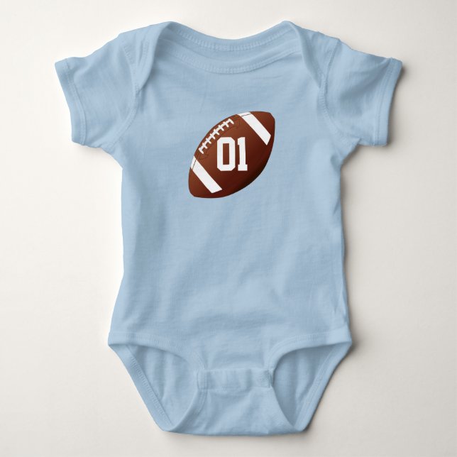 Football Custom Baby Jersey Romper Strampler (Vorderseite)