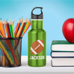 Football Custom Kids Edelstahlflasche<br><div class="desc">Personalisiertes Design für Ihre kleinen Sportler und Sportfans.</div>