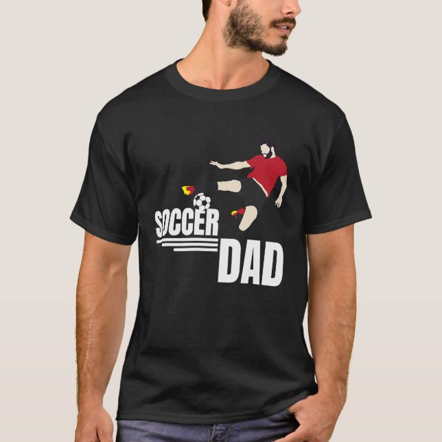 Football Dad Father Soccer Player  T T-Shirt (Vorderseite)