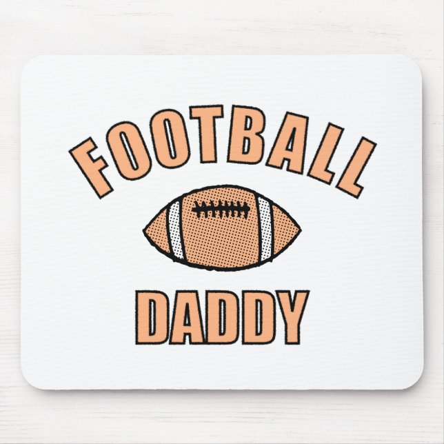 Football Daddy Zeichne und Text Mousepad (Vorne)