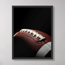 Football Dark Dramatic Laces Close Up Poster