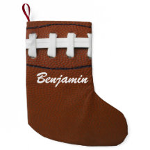 Football Design Grosser Weihnachtsmann Strumpf