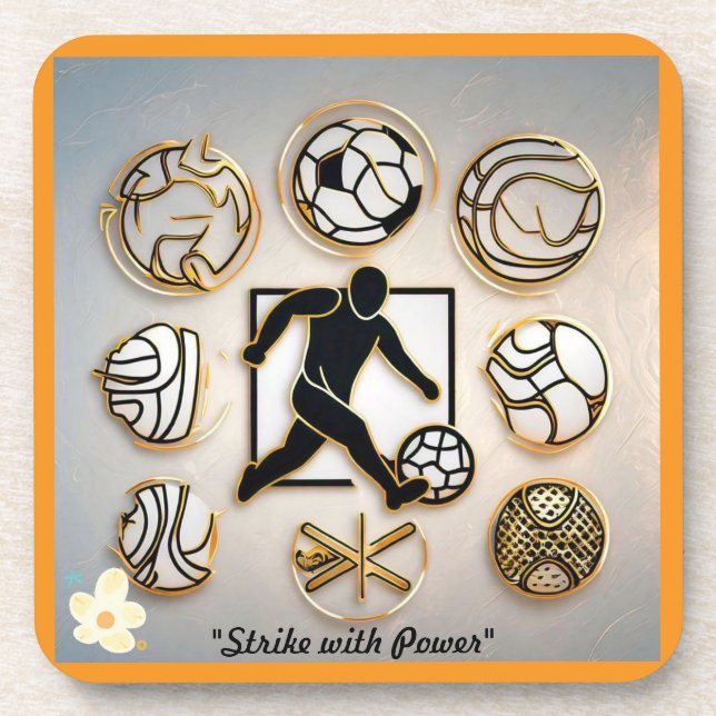 "Football Design Inspiration" Getränkeuntersetzer (Vorderseite)