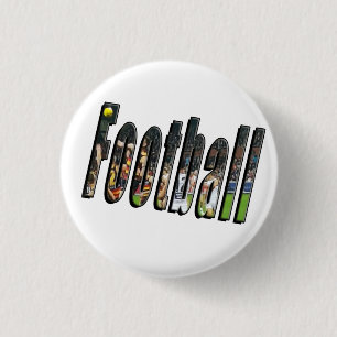 Football Dimensional Logo, Button