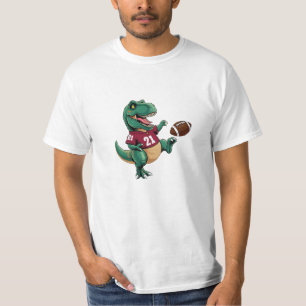 *Football Dino Kickoff T-Shirt   Niedlicher Dinosa